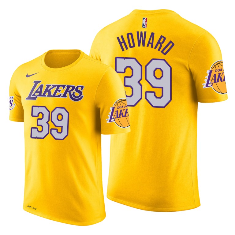 Men's Los Angeles Lakers Dwight Howard #39 NBA 2019 Icon Edition Gold Basketball T-Shirt VHM1383UH